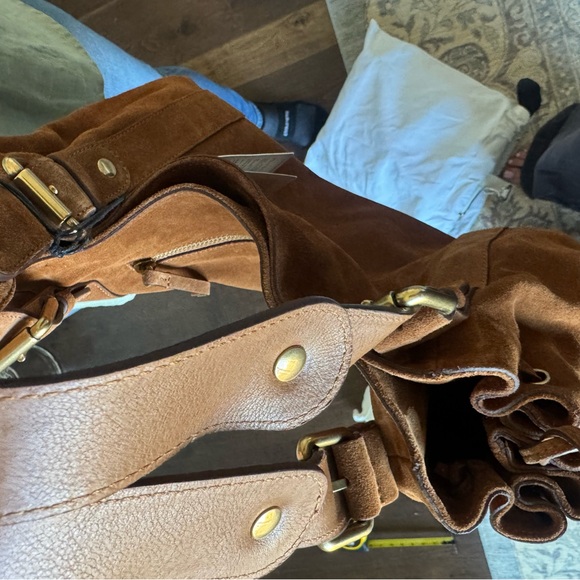 Gerard Darel Brown Suede Handbag - Picture 4 of 5